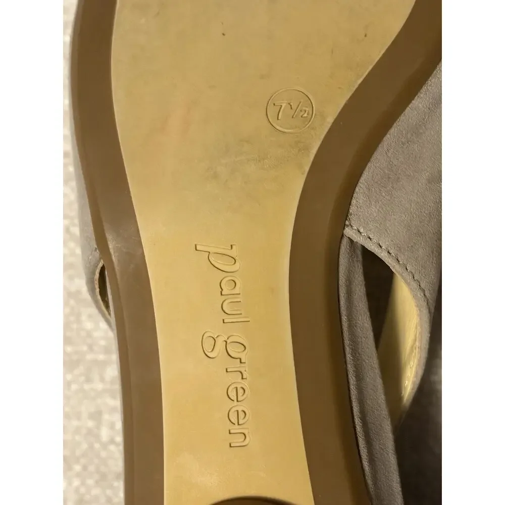 Paul Green Ballet Flats Womens Maureen Rosewood Natural Suede Slip On Size US 10